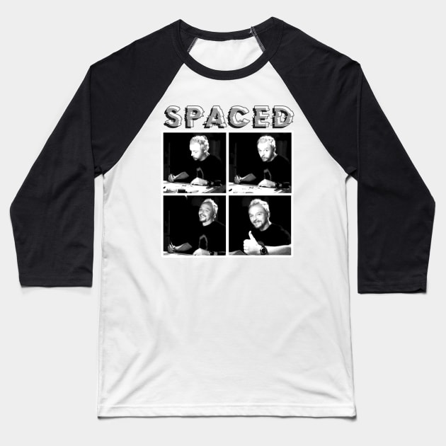 Spaced - Simon Pegg Meme Baseball T-Shirt by elevens.design